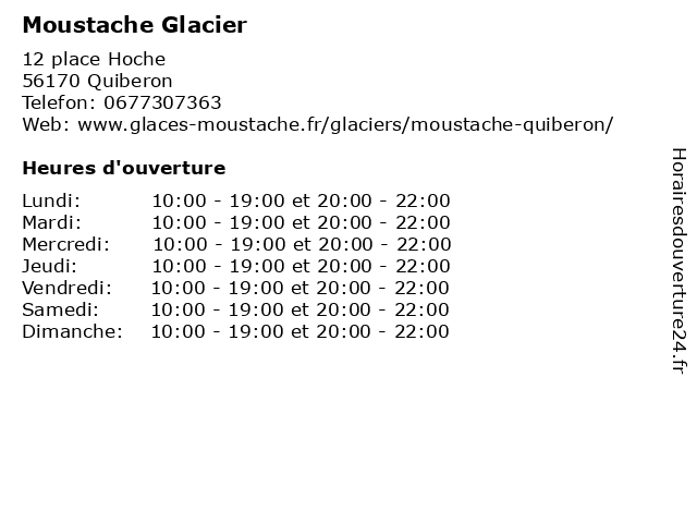Moustache Glacier à Quiberon: adresse et heures d'ouverture