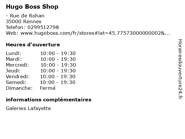 hugo boss rennes