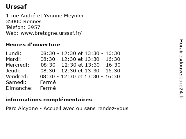 Urssaf rennes ille et vilaine
