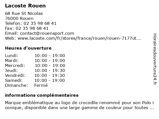 lacoste rouen