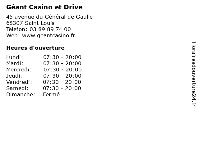 Geant casino st. louis ouverture Geant casino st. louis ouverture