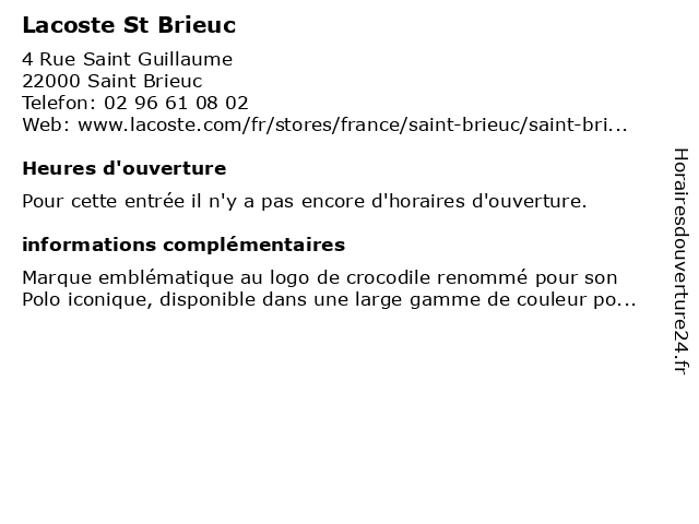 lacoste st brieuc