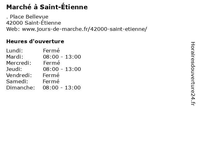 Marché à Saint-Étienne à Saint-Étienne: adresse et heures d'ouverture