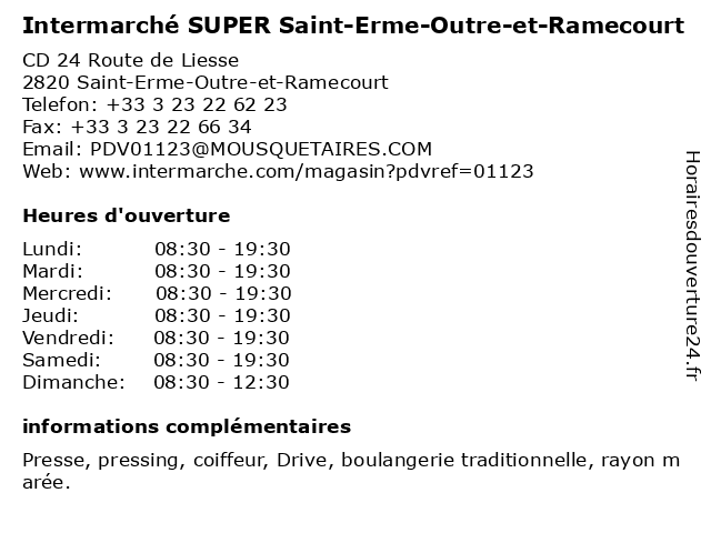 Intermarché Super Et Drive Saint Erme Outre Et Ramecourt