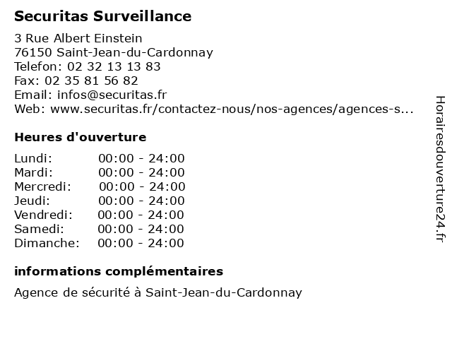 Securitas Surveillance à Saint-Jean-du-Cardonnay: adresse et heures d'ouverture