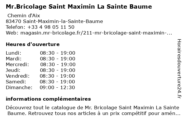 Monsieur Bricolage Saint Maximin La Sainte Baume