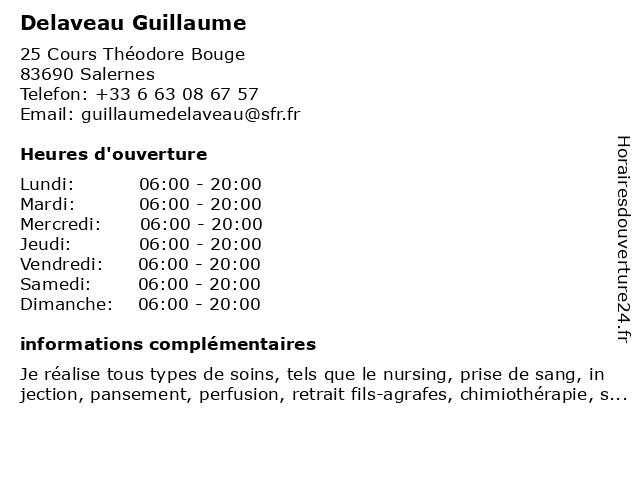 Delaveau Guillaume à Salernes: adresse et heures d'ouverture