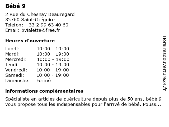 ᐅ Horaires D Ouverture Oxybul Bebe 9 2 Rue Chesnay A St Gregoire ᐅ Horaires D Ouverture Oxybul Bebe 9 2 Rue Chesnay A St Gregoire