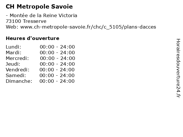 CH Metropole Savoie à Tresserve: adresse et heures d'ouverture