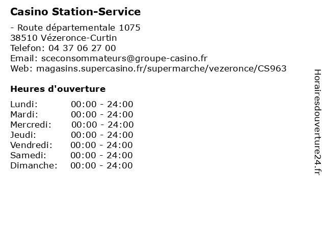 Casino Station-Service à Vézeronce-Curtin: adresse et heures d'ouverture