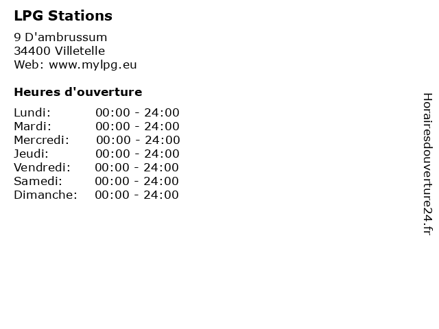 LPG Stations à Villetelle: adresse et heures d'ouverture