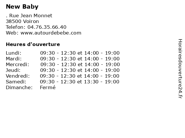 ᐅ Horaires D Ouverture New Baby Rue Jean Monnet A Voiron ᐅ Horaires D Ouverture New Baby Rue Jean Monnet A Voiron